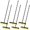 Orange/Black, variant on 6 Pack 18 Inches Push Broom Outdoor, Multi Surface Garden Brush Broom with Adjustable 63" Long Handle for Deck, Driveway, Patio, Warehouse, Garage, Yard, Concrete Floor Cleaning (Orange)