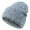 Grey, variant on Womens Satin Feel Knit Hat Winter Warm Turned Brim Soft Ribbed Hats For Women Grey