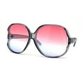 thumbnail image 3 of Womens Extra Oversized Round Designer Fashion Exposed Lens Butterfly Sunglasses Slate Pink Blue, 3 of 4