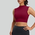 thumbnail image 3 of BUIGTTKLOP Women Crop Tank Top High Neck Workout Sports Bras Fitted Training Gym Bra Yoga Crop, 3 of 5