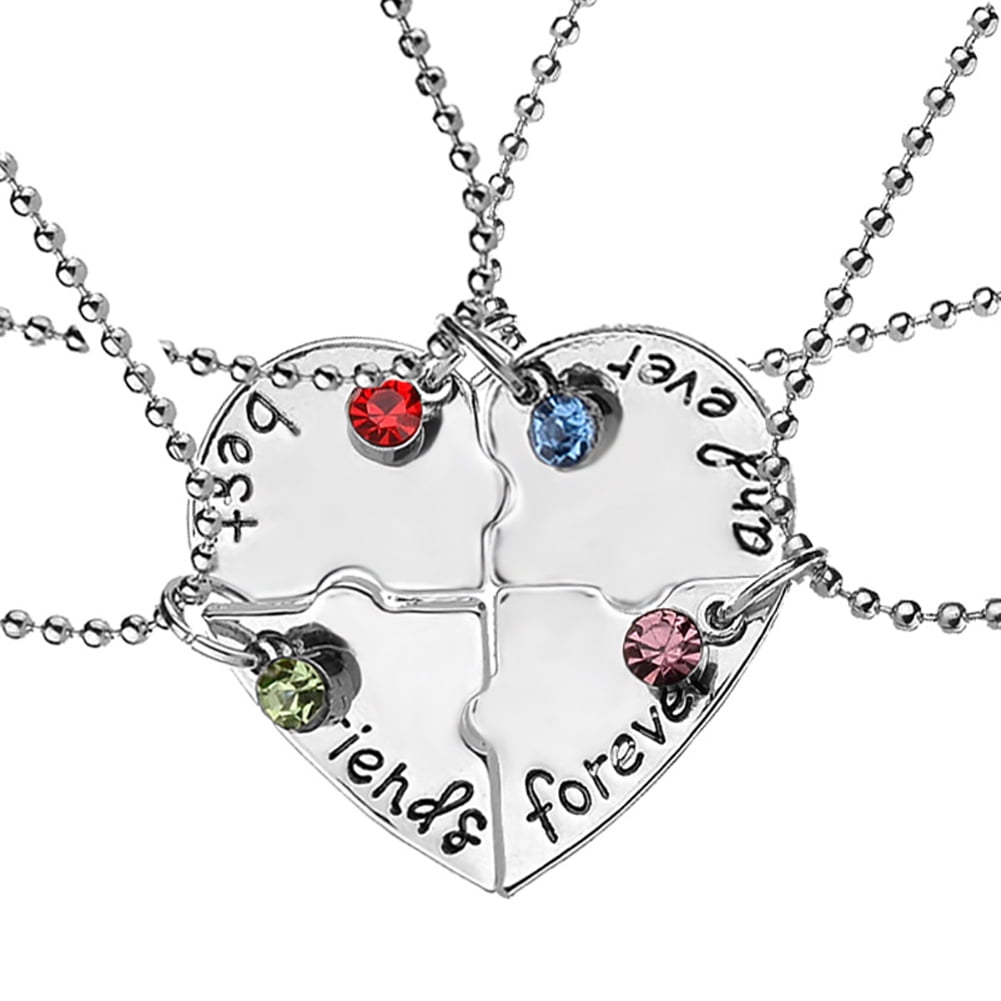 "Best Friends Forever" Letter Heart Pendant Necklace Kids Women Choker Gifts US