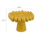 thumbnail image 3 of Benjara Rambo Decorative Bowl, Sculpted Lemon Motifs, Glazed Yellow Ceramic, 3 of 6