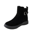 thumbnail image 2 of vokkrv Women's Ankle Boots Low Heel Casual Boot Round Toe Zipper Booties for Women Black 8.5, 2 of 7