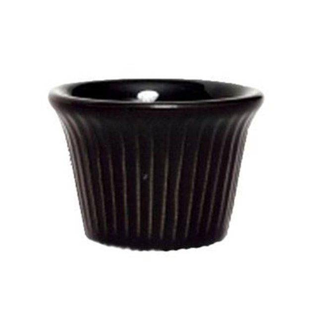 Tuxton China Ramequin Cannelé Noir Lisse 1.5 oz (48 Unités)