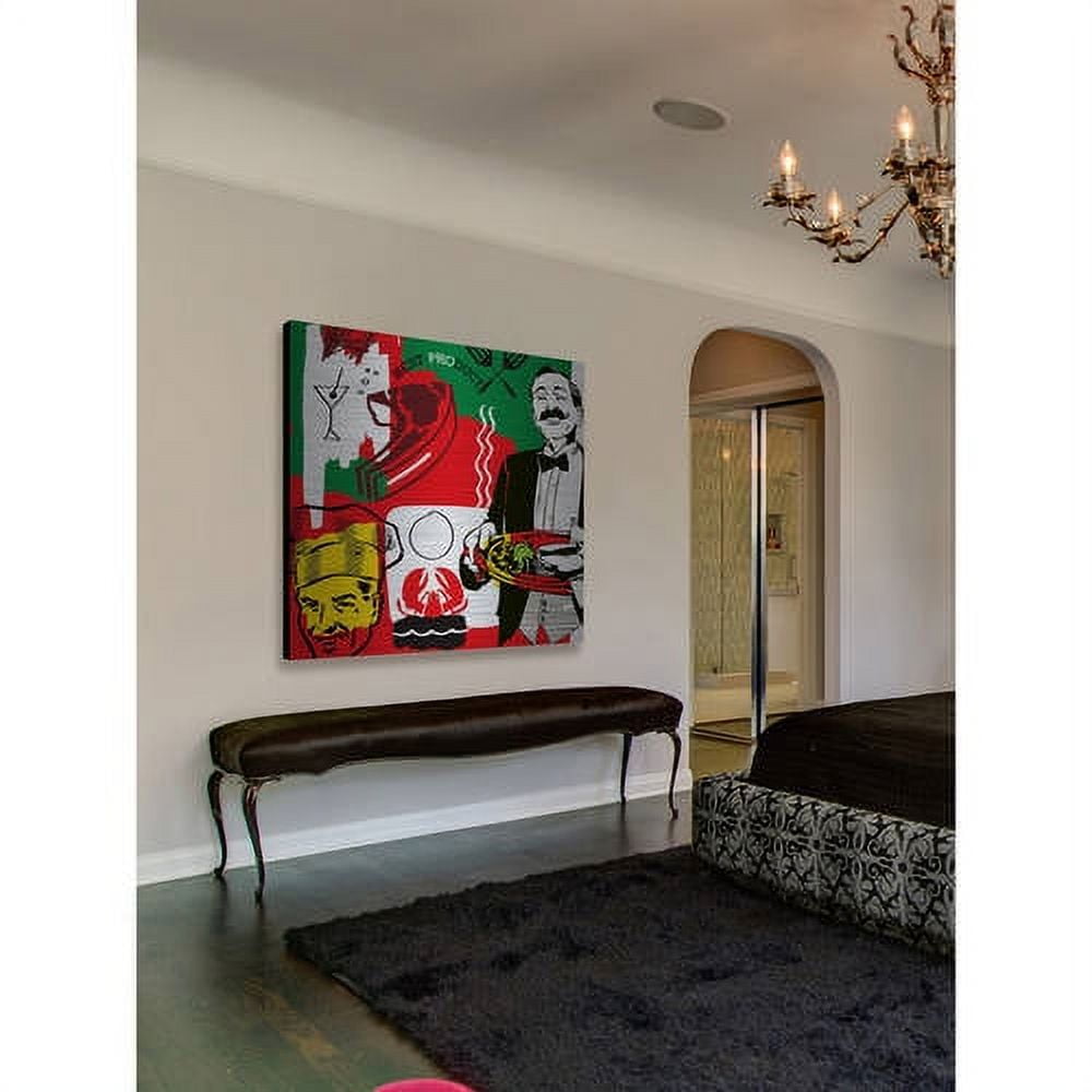 Marmont Hill "Dinner" by Josh Ruggs Painting Print on Brushed Aluminum