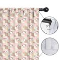 thumbnail image 4 of Blackout Kids Curtains,Pink Checkered Cow Pattern Childrens Insulated Curtains Set Of 2,Bedroom Essentials,Toddler Room Decor 42x54in(106x137cm), 4 of 5