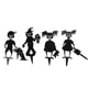 thumbnail image 2 of Lindo arte de metal de zombies, 4 piezas de arte de jardín de Halloween, estatuas al aire libre, arte de jardín de Halloween, diseño a prueba de futuro, 2 of 8