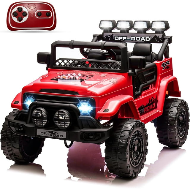 12V Ride-On Truck for Kids 3-8 - 2WD Electric Car with Remote Control & Spring Suspension