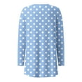 thumbnail image 4 of yardsong Polka Dot Cardigan Sweaters for Women Lightweight Open Front Long Sleeve Casual Loose Long Cardigan Sweaters with Pockets Light Blue,L, 4 of 6