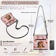 thumbnail image 7 of LedBack Dachshund Print Satchel Purse for Women Ladies Valentine's Day Leather Crossbody Purse Shoulder Bag Hobo Handbag with Adjustable Strap, Gift for Wife Girlfriend, Pink, 7 of 7