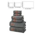 thumbnail image 3 of 6-Piece Halloween Bath Towel Set Cotton Soft Absorbent Towels for Bathroom Spa Home Decor Includes Bath Hand and Square Towels(Gray,A), 3 of 6