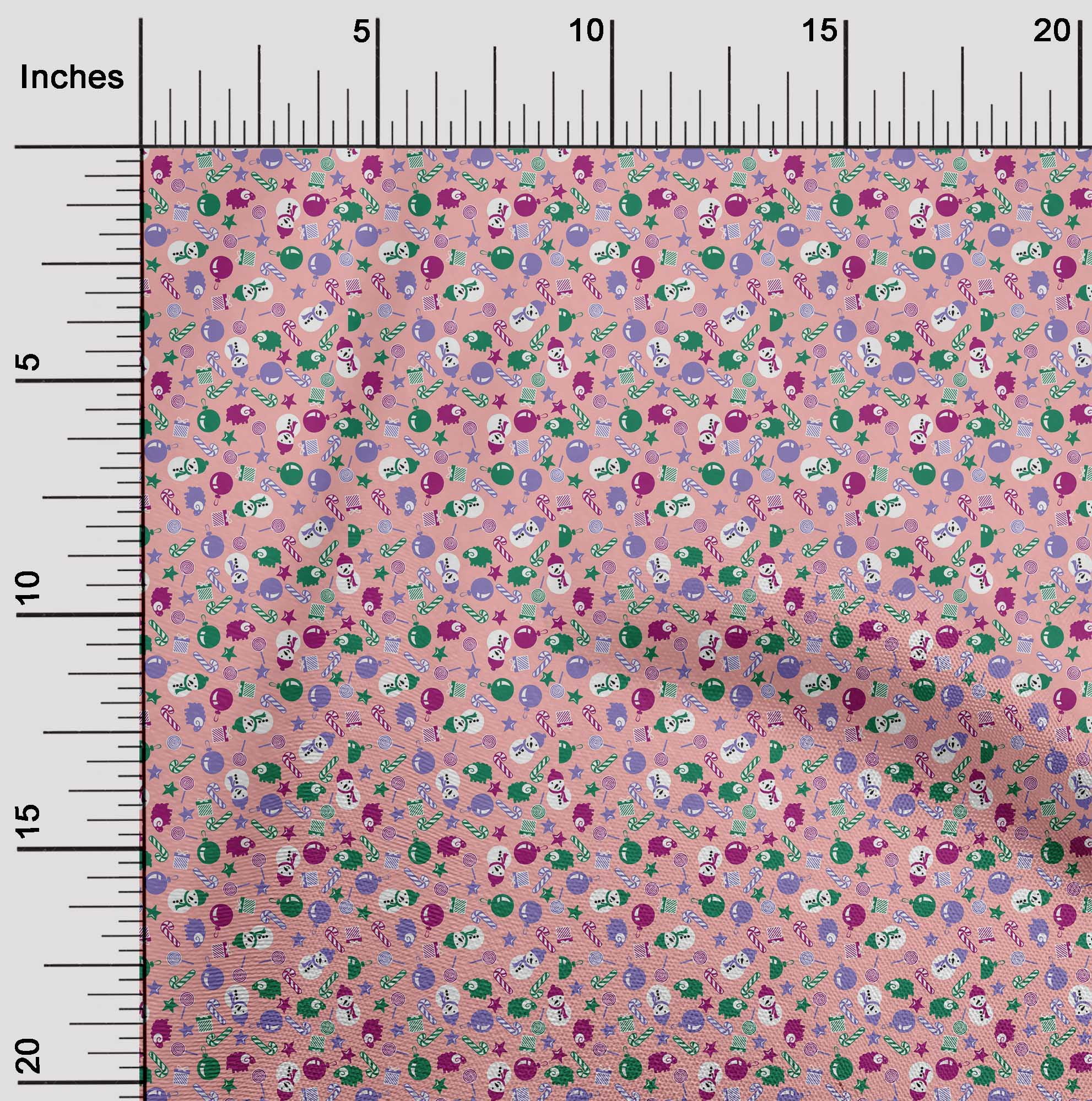 oneOone Cotton Flex Light Pink Fabric Christmas Sewing Craft Projects Fabric Prints By Yard 40 Inch Wide