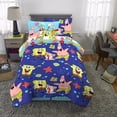thumbnail image 4 of Juego de ropa de cama Franco Spongebob Squarepants de 5 piezas, tamaño doble, 4 of 5