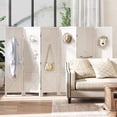 thumbnail image 2 of HOMCOM 56.9" 6 Panel Room Divider with Pegboard Display for Indoor White, 2 of 10