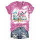 thumbnail image 3 of Qarigey Camiseta básica de primera calidad para mujer, camiseta de manga corta con cuello en V de algodón suave, camiseta de manga corta para Prendas para la parte del cuerpo azul XS, 3 of 6