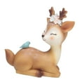 thumbnail image 1 of LOVIVER Adorable Ornement de Simulation en Résine Décorations de Cerf Ornements Maison et Jardin Méditation, 1 of 8