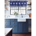 thumbnail image 6 of Navy Winter Snowflakes Valances for Windows, Plant Pine Branch Minimalist Light Filtering Window Treatment Valances, Rod Pocket Small Curtains for Kitchen/Bathroom, 42"x18", 6 of 9