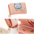 thumbnail image 3 of Cartera De Gato De Dibujos Animados Para Mujer, Monedero Con Cremallera De Decoración De Gato, Monedero Pequeño De Cuero Con Cremallera, Regalos Para Niñas, Rosa JFHHH pequeña, 3 of 5