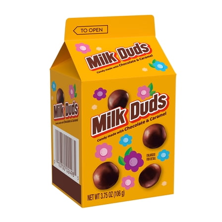 Milk Duds Chocolate and Caramel, Easter Candy Carton, 3.75 oz