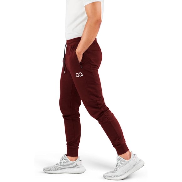 Contour Athletics Joggeurs de Croisière pour Hommes, Pantalons de Survêtement pour Hommes Ajustés, Sports Actifs, Course à Pied, Joggeurs pour Hommes avec Poches Zippées
