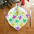 thumbnail image 5 of Coolnut Mardi Gras Cloth Napkins Set of 4, Reusable Washable Polyester Dinner Table Napkins for Family, Weddings, Parties, Home Decor, 20 x 20 Inch Washcloth Gift, 5 of 7
