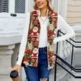 thumbnail image 6 of Wutalume Women's Christmas Printed Fashionable And Warm Fleece Cardigan Vest, Cozy and Festive Layering Piece for Holiday Outfits and Cold Days,Red XL, 6 of 6