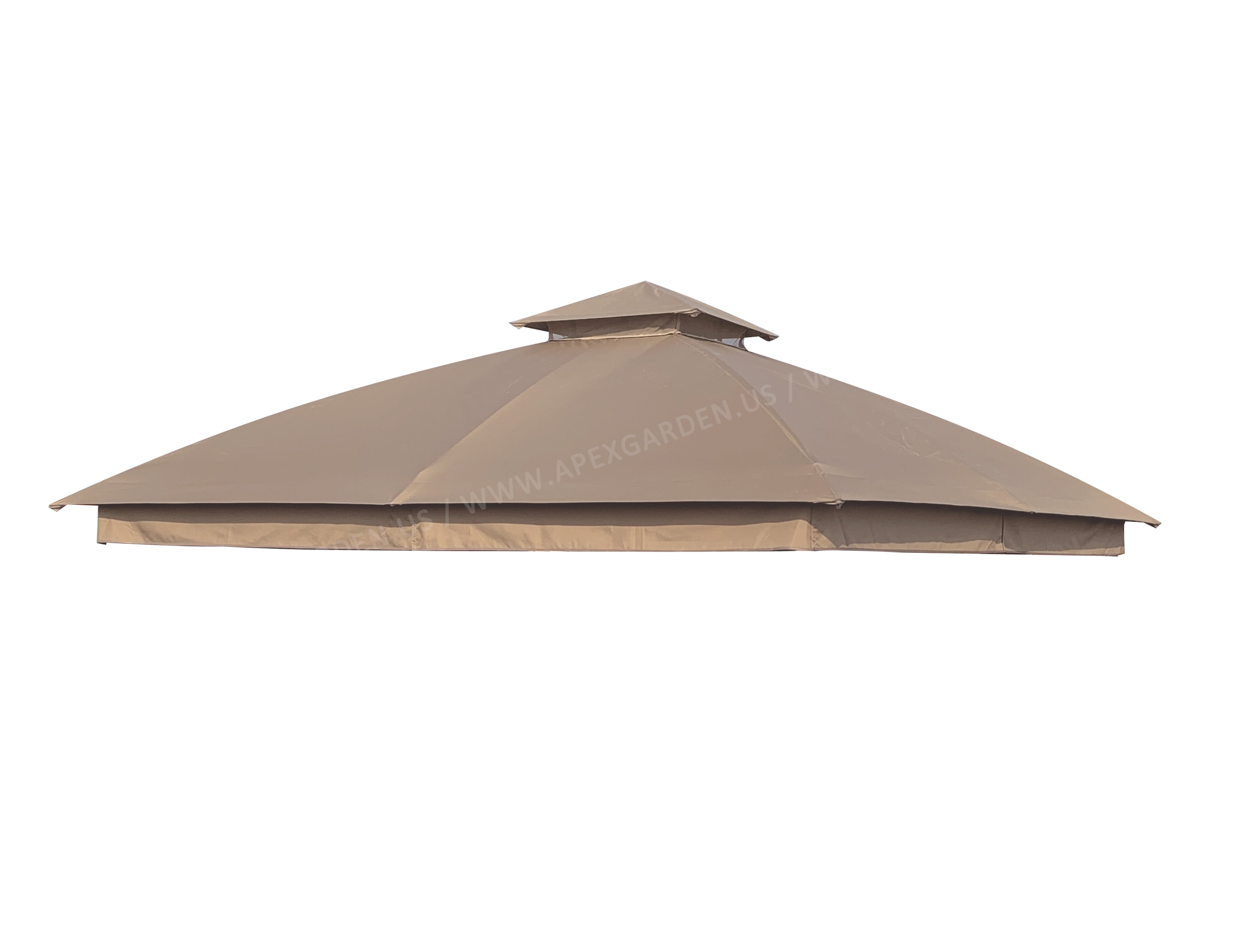 APEX GARDEN Replacement Canopy Top for Garden Treasures 10' x 10' Brown Metal Square Semi-Gazebo Model #L-GZ038PST-F