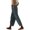 Dark Gray, variant on Lixiuxyad Women Drawstring Pants Women High Waist Pants Drawstring Capri Pants With Pockets Wide Leg Cropped Pants For Women Blue