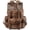 Coffee, variant on CAILDANL Leather Backpack for Men, Waxed Canvas Shoulder Rucksack Carry-On Travel Backpack