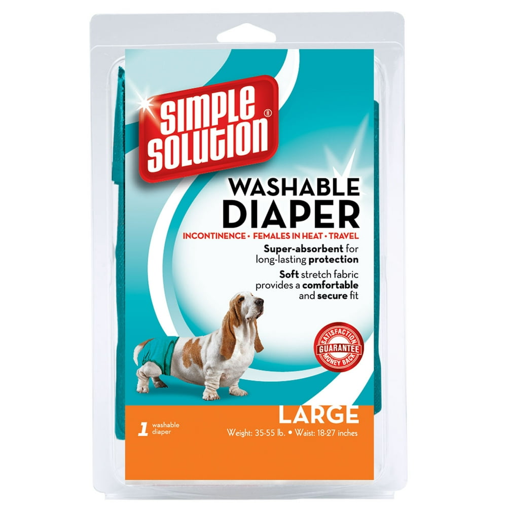 Simple Solution Washable Female Dog Diaper, Large, 1 pack