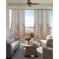 thumbnail image 3 of Pink Flowers Blackout Curtains 54 Inch Length 2 Panels Set for Living Room Bedroom, Spring Floral Daisy Vintage Pastoral Botanical Room Darkening Window Curtains Thermal Black Out Curtain 52"x54", 3 of 8