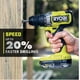 thumbnail image 5 of Kit combinado RYOBI ONE+ HP de 18 V sin escobillas con taladro 1/2 e impacto 1/4, 5 of 9