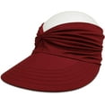 thumbnail image 3 of Womens Sun Visor Hat Wide Brim Summer UPF 50+ UV Protection Beach Sport Cap, 3 of 14