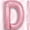 Baby Pink, variant on Gold Letter A Mylar Foil Balloon 16" - Air Inflatable Only Metallic Alphabet Balloons for Birthday, Wedding Anniversary, Graduation, Corporate Party
