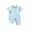 Blue, variant on Darzheoy Toddler Baby Rompers Comfortable Girls Boys Round Neck Thin Short Sleeve Jumpsuits Embroidery Solid Color Graphic Spring Summer Printed Pajamas Clothes ,Size 0-12 Months