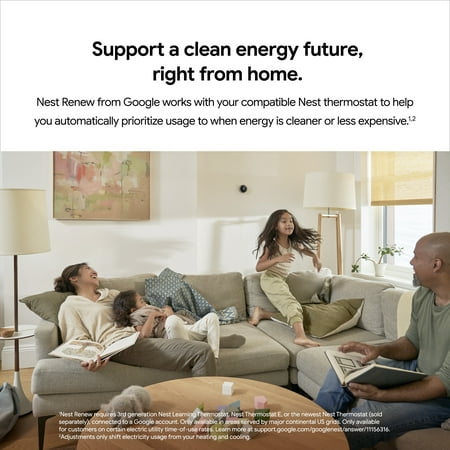 Google - Nest Learning Smart Wifi Thermostat - White