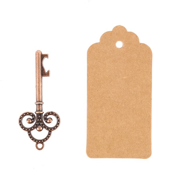 Muyoka 50PCS Vintage Abridor de botellas Retro Skeleton Key Soda Beer con Tag Catcher Cap Muyoka Hogar