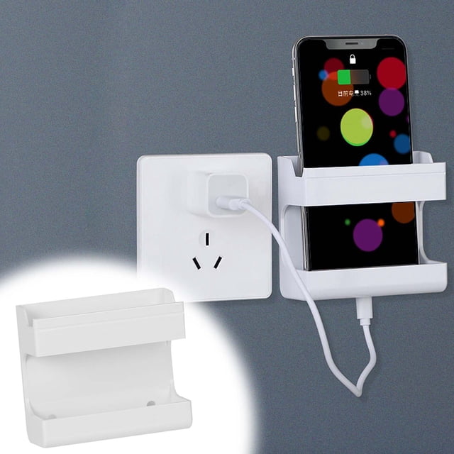 Caja de Almacenamiento Ganfancp para Mando a Distancia con Soporte de Carga para Teléfono Móvil Colgante de Pared de Viscosa