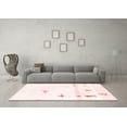 thumbnail image 3 of Ahgly Company Indoor Square Abstract Red Modern Area Rugs, 4' Square, 3 of 4