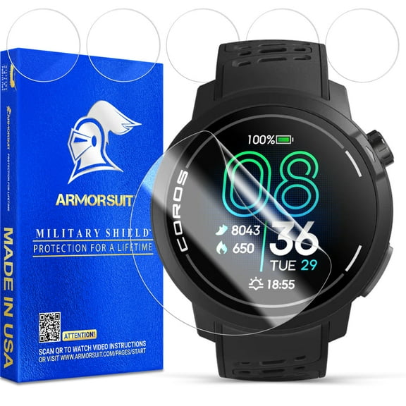 ArmorSuit 6 Pack for Coros Pace Pro Screen Protector MilitaryShield HD Clear Film - Made in USA