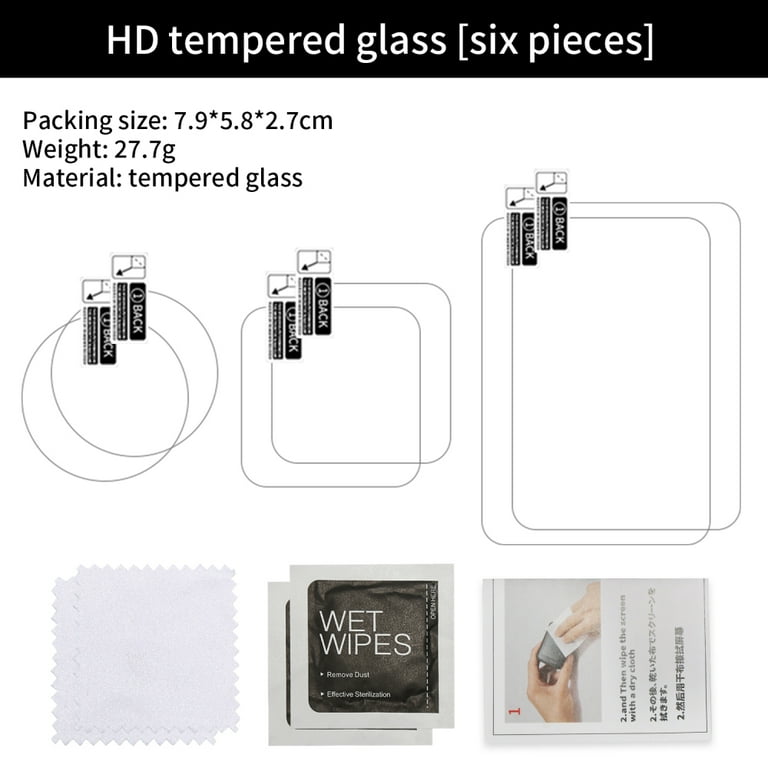 GIOPUEY Tempered Glass Compatible With DJI Osmo Action 5 Pro, 4 Pack Screen Protector + 2 Pack Camera Protector, 9H, No Bubbles, Scratch Resistant