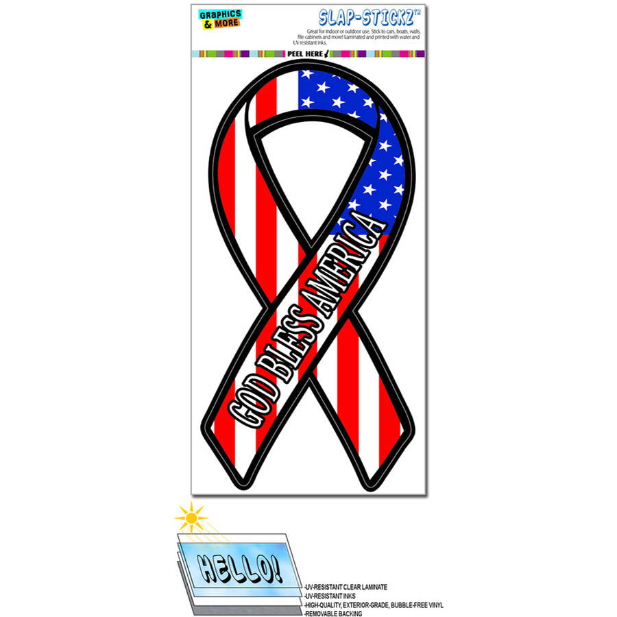 GOD BLESS AMERICA Vinyl Decal Sticker Car Window Wall Bumper Patriotic Love USA 