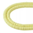 thumbnail image 6 of U8MO 17.7" Handmade Polymer Clay Beads Disc Heishi Beads Loose Spacer Crafting 6x1mm-ChampagneYellow, 6 of 8