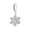 Clear, variant on Womens Sterling Silver Frozen Winter Christmas Ice Blue Crystal Snowflake Dangling Bead CZ Charm for Bracelet