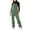 Green, variant on Womens Ski Snow Bib Pants Waterproof Insulated Sleeveless Overalls Adjustable Straps Solid Color Ski Jumpsuits for Women with Zip Pockets