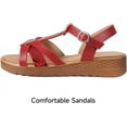 thumbnail image 3 of Platform Sandals for Women Open Toe Espadrille Platform Sandals, Size 7, 3 of 6