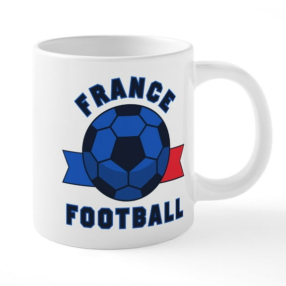 CafePress - France Football Mugs - 20 Oz White Ceramic Mega Mug
