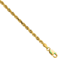 thumbnail image 2 of 14K Solid Yellow Gold 3mm Rope Chain Twisted Link Necklace, 2 of 4