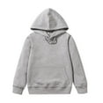 thumbnail image 2 of Girls Hoodie Kids Grey Hoodie Casual Long Sleeve Hoodie Sweatershirt Pullover Fall Clothes r Clothes for Girls 5-6 Years Boys Girls Fashion, 2 of 3