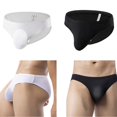 thumbnail image 2 of Men's Seamless Low Rise Briefs Ice Silk Breathable Mini Briefs Underpants, 2 of 19